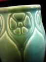 ROOKWOOD Matte Green 7" Art Deco Vase - Floral Des