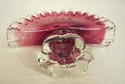 Murano Art Glass Napkin Holder - Cranberry Ruby Re