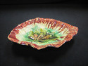 Majolica Leaf Dish - Dark Red