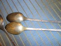 Set of Nine Iced Tea Spoons - Mixed Pattern - Silv