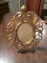 Antique Cast IronVictorian Picture Frame - Gold