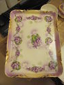 Antique Porcelain Vanity Tray & Accessories - Purp