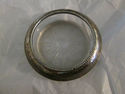 Antique Glass Coasters with Sterling Rims "Frank M