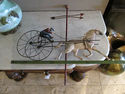 Rustic Iron Wall Hanging - Jockey in a Horse Cart