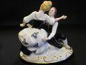 Three Pieces of Porcelain Figurines/Clock - Royal 