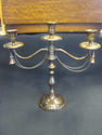 Solid Polished Brass Candlesticks - Three Candles