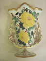 Antique Pair of Handapinted Ceramic Vases - Yellow