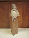 Lladro Girl Holding Hat