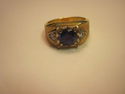 Men's Vintage Ring - 14k - Blue Stone