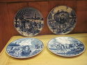 Delft blue Set of Four Plates - Seasons