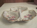 Antique Handpainted Lefton Divided Dish