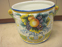 Large Handpainted Italian Majolica Pot - VIETRI - 