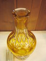 Beautiful Antique Czech Decanter - Dark Yellow Col