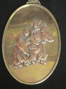 Brass and Copper Oriental Plaque - Two Men