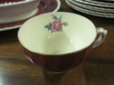 Set of Burleigh Ware China - Burgandy & Roses - 28