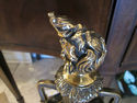 Elegant Brass Fireplace Andirons