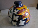 Mexican Ceramic Jar with Lid - Handpainted Sun and