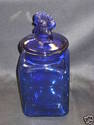 Cobalt Blue Canister w/Rooster Head