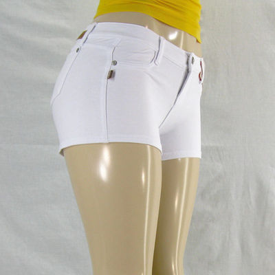 searchcar : Sexy white short pants moleton jeans low rise stretch