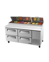 Turbo Air TPR-67SD-D4 4 Drawer Pizza Preparation T