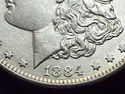 1884-S GEM BU SILVER MORGAN DOLLAR - BEAUTIFUL STR