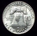 1954 D CHOICE CH GEM BU SILVER FRANKLIN HALF DOLLA