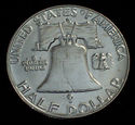 1954 D CHOICE CH GEM BU SILVER FRANKLIN HALF DOLLA