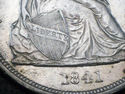 1841 SEATED LIBERTY SILVER DOLLAR with AU Detail A