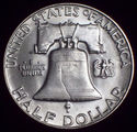 1953 - D BU SILVER FRANKLIN HALF DOLLAR - Close Fu