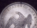 1841 SEATED LIBERTY SILVER DOLLAR with AU Detail A