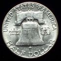 1949 - S BU SILVER FRANKLIN HALF DOLLAR