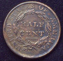 1809/6 1809 over 6 Repunched 9 HALF CENT Classic H