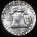 1952 S GEM BU SILVER FRANKLIN HALF DOLLAR Very Clo