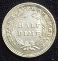 1837 Seated Liberty HALF DIME SILVER Strong AU Det