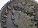 1809/6 1809 over 6 Repunched 9 HALF CENT Classic H