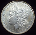 1878 7 over 8 TAIL FEATHERS 7/8 AU DETAILS SILVER 