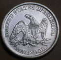 1863 S SILVER SEATED LIBERTY HALF DOLLAR Strong AU