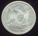 1854 Strong AU DETAILS SEATED LIBERTY QUARTER DOLL