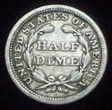 1854 Seated Liberty HALF DIME Strong XF+/AU All Or