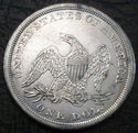 1841 SEATED LIBERTY SILVER DOLLAR with AU Detail A