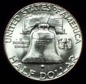 1955 - P BU SILVER FRANKLIN HALF DOLLAR -Close FBL