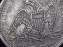 1854 Strong AU DETAILS SEATED LIBERTY QUARTER DOLL