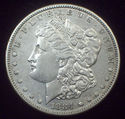 1884 - S  AU DETAILS SILVER MORGAN DOLLAR - KEY DA