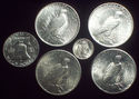 SILVER GEM BU STARTER SET! 4 PEACE DOLLARS 1963 Fr