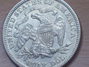 1876 Strong AU DETAILS SEATED LIBERTY QUARTER DOLL