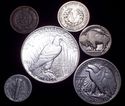 Starter Set of Old US coins SILVER BU 1925 Peace D