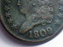 1809 Small o inside 0 Circle in 0 HALF CENT Classi