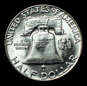 1954 D GEM BU SILVER FRANKLIN HALF DOLLAR old US C