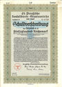 1940 NAZI BLUE EAGLE WAR BOND RARE 50,000 Reichsma