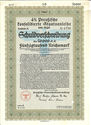 1940 NAZI BLUE EAGLE WAR BOND RARE 50,000 Reichsma